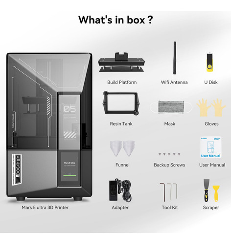 Impresora 3d Elegoo Mars 5 Ultra 9k 7 Autoniv Wifi Ai