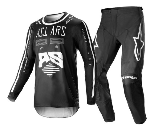 Conjunto Alpinestars Racer 23 Graphite Found Preto Novo