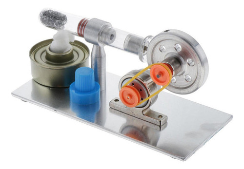 Mini Motor De Aire Caliente Stirling Modelo Con Led - Extern