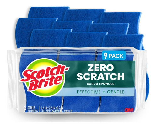 Esponjas De Cocina Scotch-brite Zero Scratch - 9 Unidades