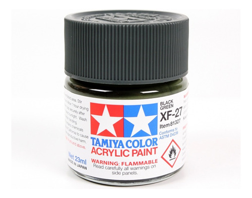 Pintura Acrilica 23ml Xf27 Black Green By Tamiya # Xf27