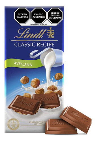 2 Pack Chocolate Con Avellana Classic Recipe Lindt 125