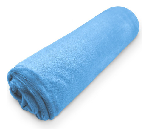 Kit Caminha M Cães E Gatos Pelucia Macia Manta Cobertor Cor Azul Bebê Desenho Liso