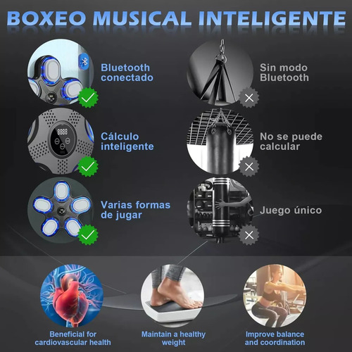 Boxing Machine Lollanda of Music Trainer De Box Electronico With Bluetooth Music & Color Games Martial arts and boxing máquina de boxeo colgante con música y juegos
