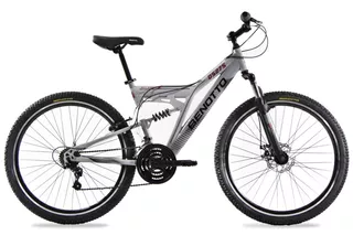 Bicicleta Benotto Mtb Ds275 R27.5 21v Aluminio Doble Suspens Color Plateado Tamaño del cuadro Único