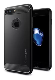 Funda Spigen Rugged Armor Para iPhone 7 Plus /8 Plus Color Negro