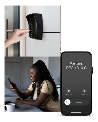 Porteiro S/ Fio Via Celular Gsm/4g Pec 1310c C/ Fonte 20 Tag