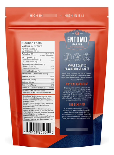 Grillos Tostados Enteros Sabor Chile Lima 74 G