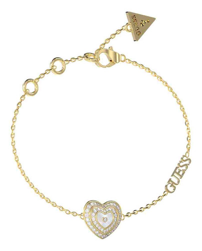 Pulsera Guess Corazon Mujer Color Dorado Diámetro 8 Largo 19 Cm