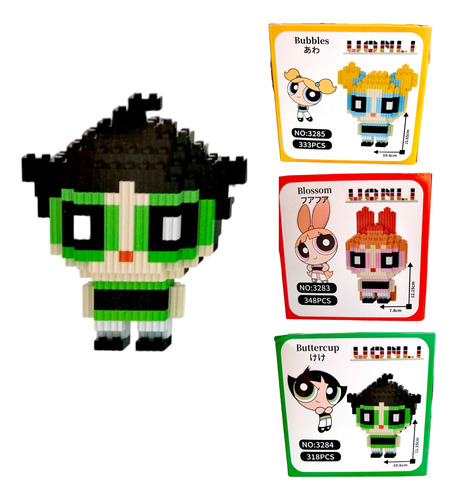 Set Figuras Armables 3d Chicas Super Poderosas Bloques Magic