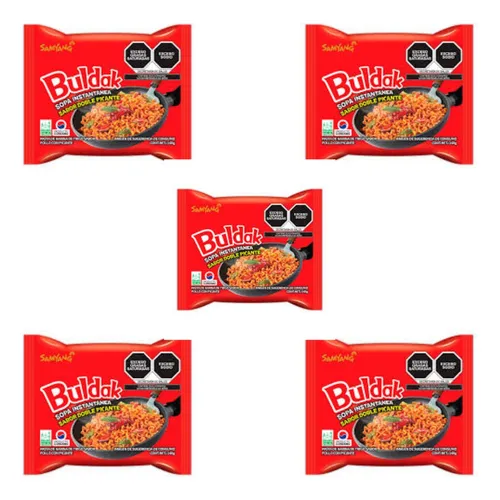 comprar Ramen Coreano Buldak Sabor Doble Picante 130g 5pzs