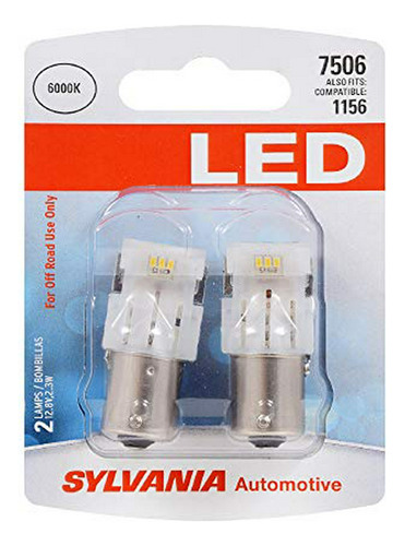 Bombilla De Led Ámbar 1156 (2 Unidades), 7506, Blanco