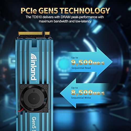 Inland Td510 1tb Pcie 5.0 M.2 Ssd Gen5 X 4 232-l 3d Tlc