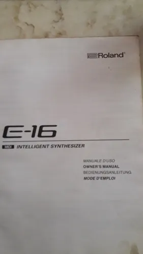 Manual De Funcionamiento De Sintetizador E-16roland (Usado)