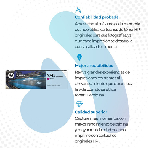 Cartucho Hp 974x Magenta Original L0s02al Pagewide Hp452 477
