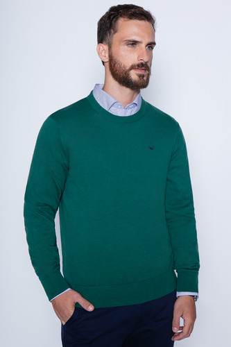 Sweater Round Neck Paris Verde Fw2024 Ferouch