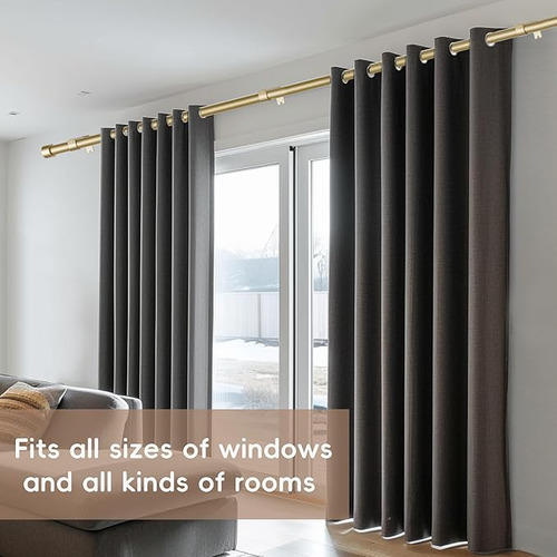 Cortineros De Metal Ajustable Barra De Cortina Maximo 3.65m