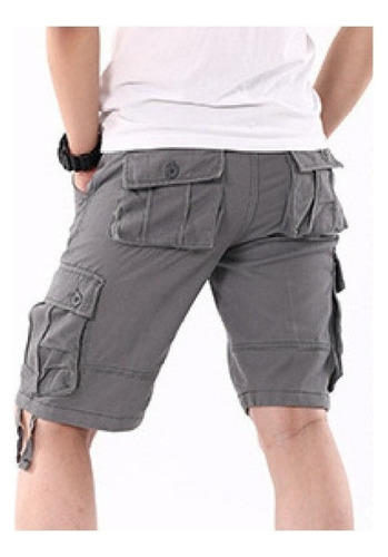 Shorts Casuales Sueltos Con Varios Bolsillos Para Hombre