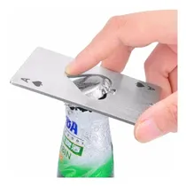 Comprar Bar Cerveza Destapador Acero Inox Diseño Carta As  20 Soles