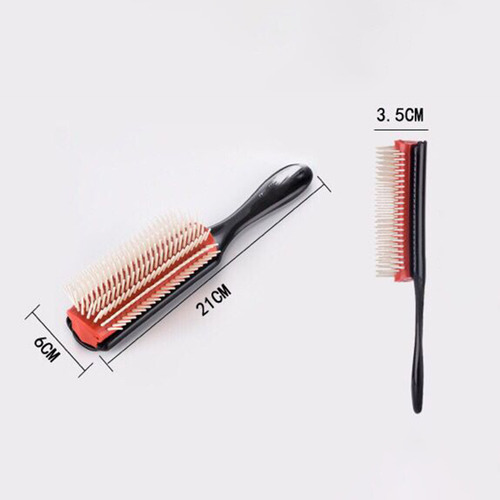 Cepillo De Pelo De 9 Hileras Para Peluquería, Masajeador De