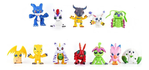 Set 12 De Figuras De Acción De Digimon Adventure Colección 