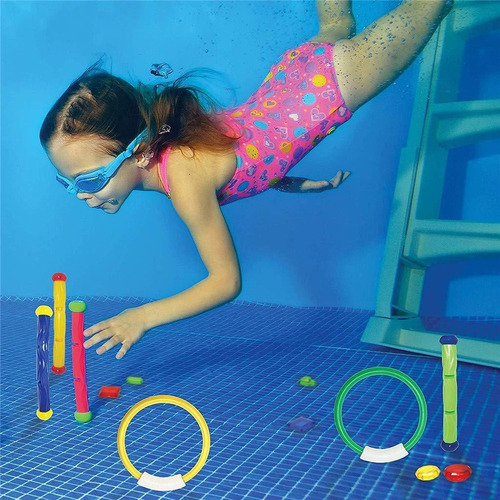 I Juego De 18 Juguetes De Buceo Para Natación Bajo El Agua.