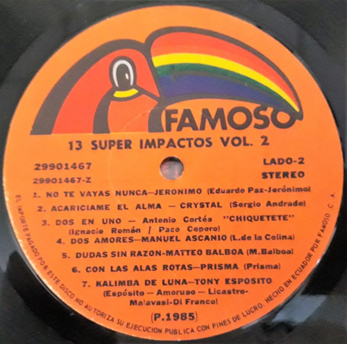 13 Super Impactos Vol. 2 (1985) - Varios Artistas (Usado)