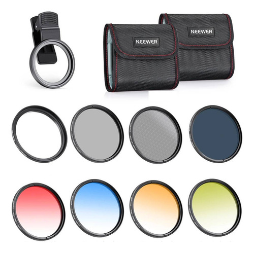 Filtros Neewer de 58 mm Cpl Nd de colores para teléfono celular y cámara