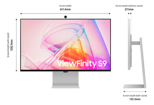 Monitor Inteligente Samsung Viewfinity S9 27 , 5k, Ips, Mate
