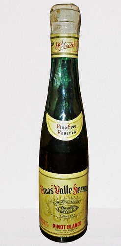 Botellita Vino Pinot Blanco Valle Hermoso De Suter Cerrada (Usado)