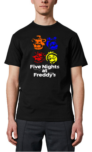 Filme Fnaf Freddy Fazbear Chica Proxy Camiseta Masculina