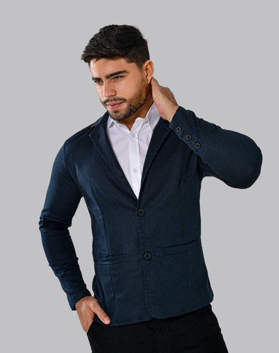 Blazer Masculino Slim Fit Com Elastano