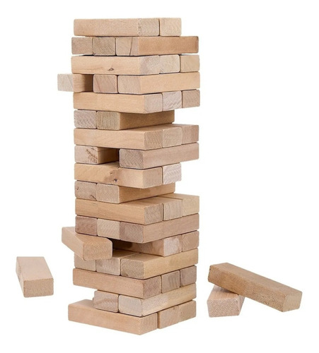 Jenga Madera Juego De Mesa Mayoreo Colores Varios 30 Pz Bora