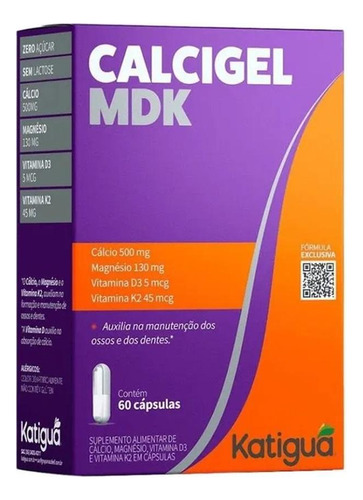 Kit Katiguá Calcigel Mdk Com 3 Caixas De 60 Cápsulas Cada
