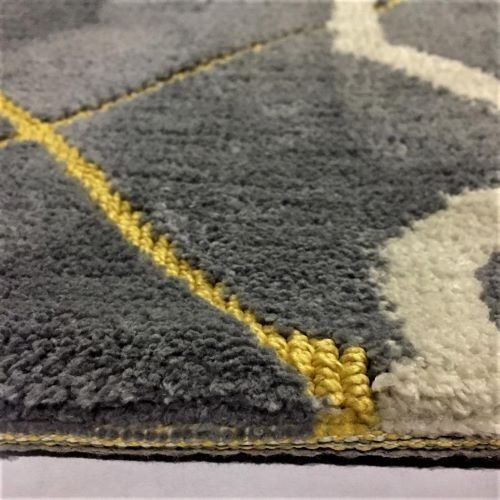 Tapete Para Sala Estampado Cafe Camello Gris 1.20x1.60mt