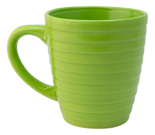 4 Tazas De Cerámica 325 Ml Verde