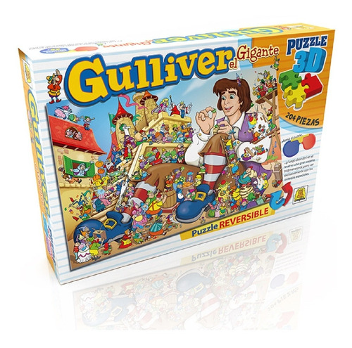 Puzzle 3d 204 Piezas Gulliver El Gigante 234 Educando