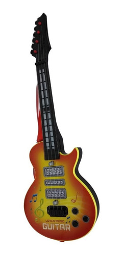 Guitarra Infantil Ukelele 52cm Con Luces A Pilas Y Correa Ed