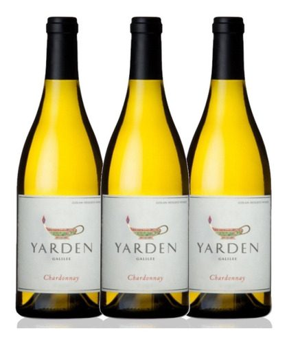 3x Vinho Yarden Kosher Chardonnay Branco Israel 750ml