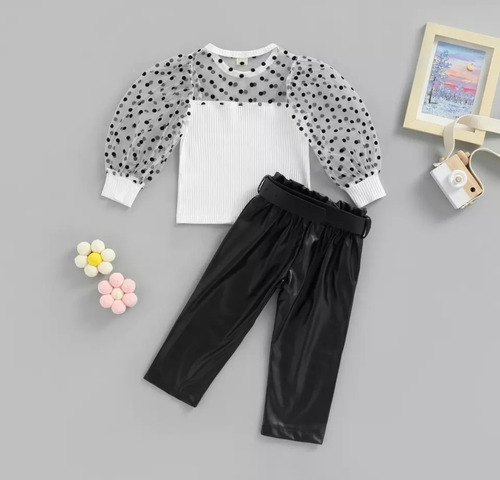 Conjunto Pantalo Y Remera Niñas-bebes Pulguis Kids Modelo 28