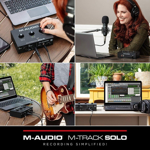 Imagen 10 de 10 de Interfaz De Audio M-audio M-track Solo Pc Usb Para Grabación