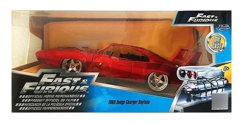 Dodge Charger Daytona 1969 de Rápido y Furioso 7 con Cx, 1/24, color rojo