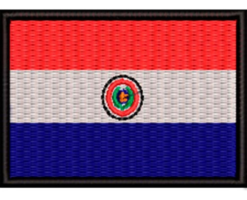 Patch Bordado Bandeira Paraguai 5x7 Cm Cód.bdp321
