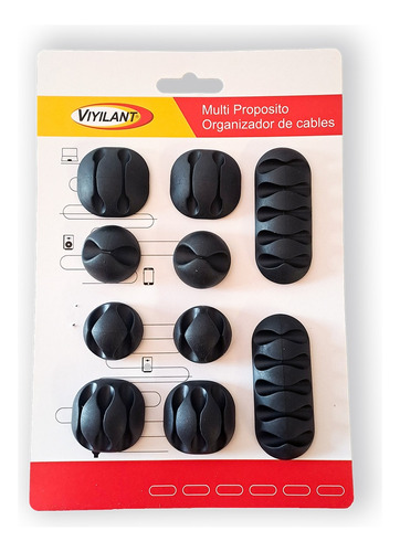 Organizador De Cables Viyilant Set X 10u