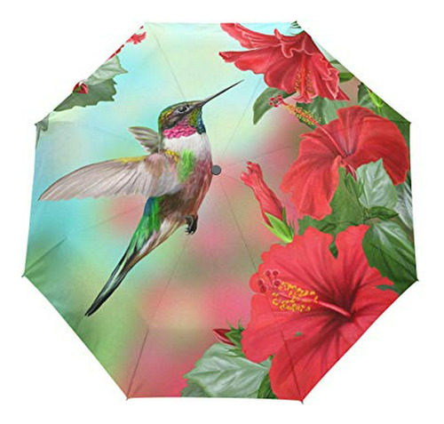 Sombrilla O Paraguas - Woor Spring Bird Hummingbird Windproo