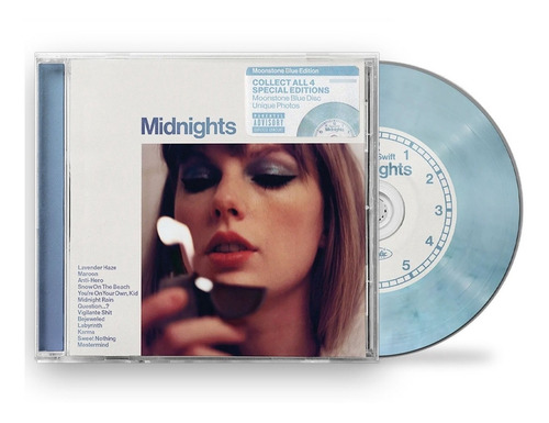 Taylor Swift Midnights Moonstone Blue Edition Cd Importado