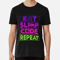 Comprar Remera Programación Eat Sleep Code Repeat Gift For Geek Prog