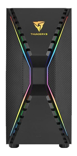 Imagen 4 de 6 de Gabinete Gamer Thunder X3 Cronus G V.1 Rgb Black Media Torre