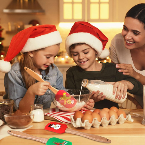 Juego De 24 Espátulas De Navidad De Silicona