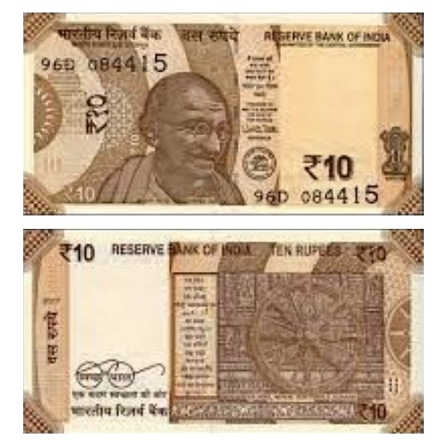 Paquete De 3 Billetes De Colección India  10  20 50 Rupias @